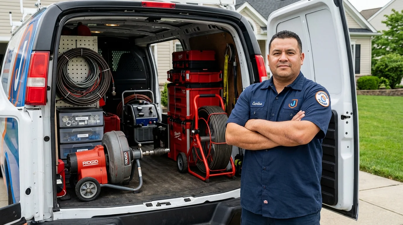 Professional drain cleaning equipment and Johns Plumbing LLC plumber in Gulfport