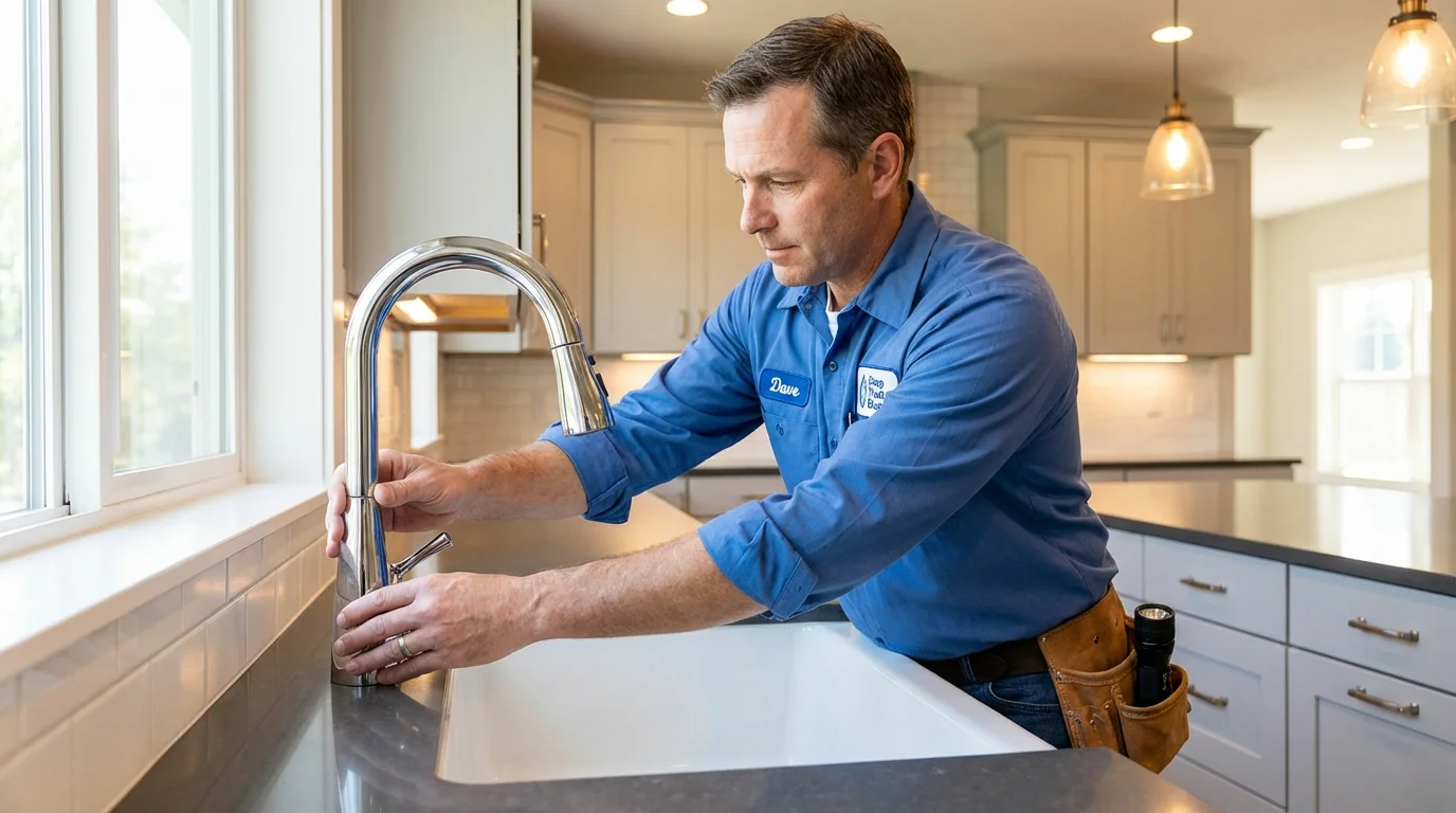 Kitchen faucet installation by Johns Plumbing LLC in Gulfport